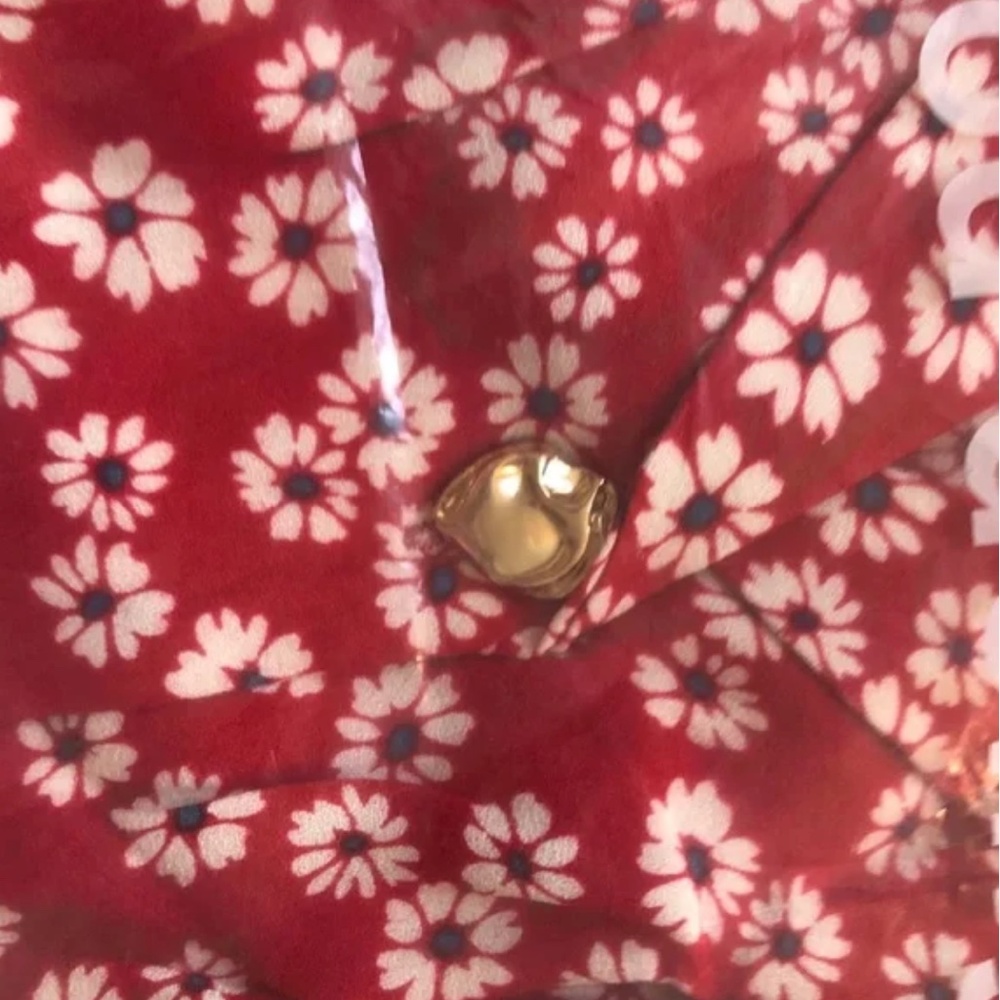 NWT Reformation Wilde Midi Button Down Dress - Jenna Red Floral - Picture 6 of 7